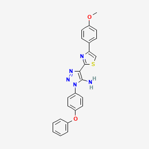 molecular formula C24H19N5O2S B2359728 4-(4-(4-methoxyphenyl)thiazol-2-yl)-1-(4-phenoxyphenyl)-1H-1,2,3-triazol-5-amine CAS No. 1206993-08-9