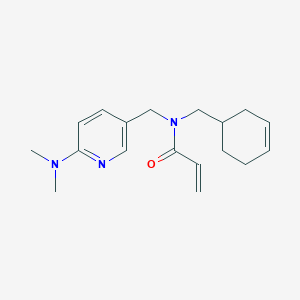 molecular formula C18H25N3O B2359746 N-(Cyclohex-3-en-1-ylmethyl)-N-[[6-(dimethylamino)pyridin-3-yl]methyl]prop-2-enamide CAS No. 2411272-11-0