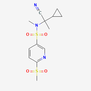 N-(1-Cyano-1-cyclopropylethyl)-N-methyl-6-methylsulfonylpyridine-3-sulfonamide