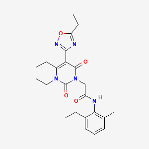 N-(2-ethyl-6-methylphenyl)-2-[4-(5-ethyl-1,2,4-oxadiazol-3-yl)-1,3-dioxo-5,6,7,8-tetrahydro-1H-pyrido[1,2-c]pyrimidin-2(3H)-yl]acetamide