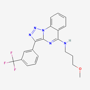 molecular formula C20H18F3N5O B2359768 N-(3-甲氧基丙基)-3-[3-(三氟甲基)苯基]三唑并[1,5-a]喹唑啉-5-胺 CAS No. 866845-71-8