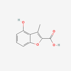 molecular formula C10H8O4 B2359773 4-Hydroxy-3-methyl-1-benzofuran-2-carboxylic acid CAS No. 3781-70-2
