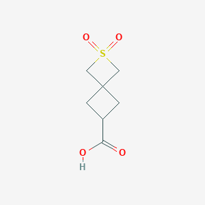 molecular formula C7H10O4S B2359786 2,2-Dioxo-2lambda6-thiaspiro[3.3]heptane-6-carboxylic acid CAS No. 2092286-66-1