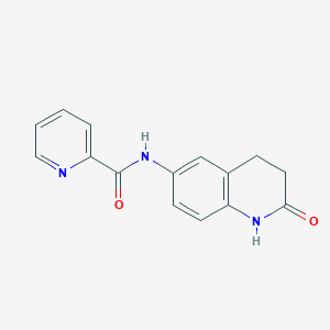 molecular formula C15H13N3O2 B2359797 N-(2-oxo-1,2,3,4-tetrahydroquinolin-6-yl)pyridine-2-carboxamide CAS No. 1147694-10-7