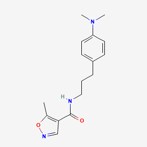 molecular formula C16H21N3O2 B2359800 N-(3-(4-(dimethylamino)phenyl)propyl)-5-methylisoxazole-4-carboxamide CAS No. 1448131-96-1