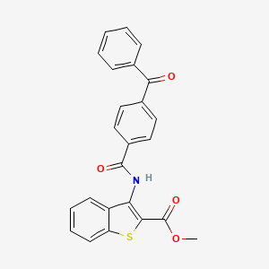 molecular formula C24H17NO4S B2359802 3-(4-苯甲酰苯酰胺基)苯并[b]噻吩-2-甲酸甲酯 CAS No. 397288-57-2