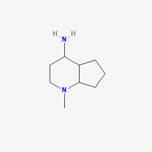 molecular formula C9H18N2 B2359805 1-甲基-八氢-1H-环戊并[b]吡啶-4-胺，非对映异构体的混合物 CAS No. 1368192-91-9