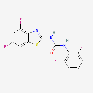 molecular formula C14H7F4N3OS B2359819 1-(4,6-Difluorobenzo[d]thiazol-2-yl)-3-(2,6-difluorophenyl)urea CAS No. 1206986-74-4