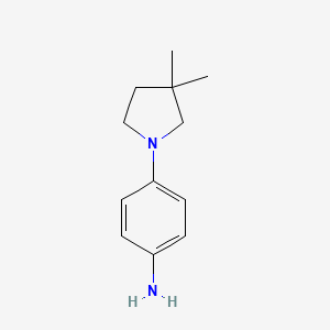 molecular formula C12H18N2 B2359824 4-(3,3-Dimethylpyrrolidin-1-yl)aniline CAS No. 1506159-39-2
