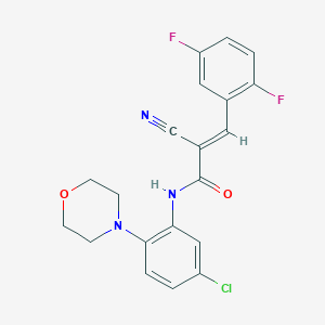 molecular formula C20H16ClF2N3O2 B2359832 (E)-N-(5-chloro-2-morpholin-4-ylphenyl)-2-cyano-3-(2,5-difluorophenyl)prop-2-enamide CAS No. 1181463-09-1