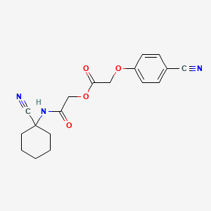molecular formula C18H19N3O4 B2359834 [2-[(1-Cyanocyclohexyl)amino]-2-oxoethyl] 2-(4-cyanophenoxy)acetate CAS No. 1117727-60-2