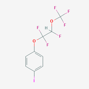 molecular formula C9H5F6IO2 B2359844 1-Iodo-4-[1,1,2-trifluoro-2-(trifluoromethoxy)ethoxy]benzene CAS No. 1820736-26-2