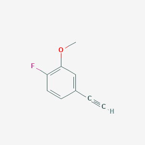 molecular formula C9H7FO B2359847 4-Ethynyl-1-fluoro-2-methoxybenzene CAS No. 1600425-77-1