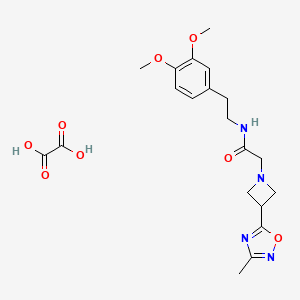 molecular formula C20H26N4O8 B2359849 N-(3,4-dimethoxyphenethyl)-2-(3-(3-methyl-1,2,4-oxadiazol-5-yl)azetidin-1-yl)acetamide oxalate CAS No. 1428379-81-0