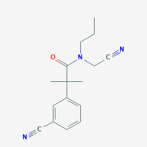 molecular formula C16H19N3O B2359856 N-(Cyanomethyl)-2-(3-cyanophenyl)-2-methyl-N-propylpropanamide CAS No. 1645552-28-8
