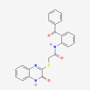 2-[(3-hydroxyquinoxalin-2-yl)sulfanyl]-N-[2-(phenylcarbonyl)phenyl]acetamide