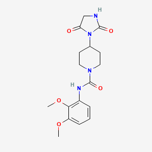 molecular formula C17H22N4O5 B2359865 N-(2,3-二甲氧基苯基)-4-(2,5-二氧代咪唑烷-1-基)哌啶-1-甲酰胺 CAS No. 2034620-21-6