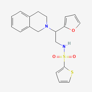 N-(2-(3,4-dihydroisoquinolin-2(1H)-yl)-2-(furan-2-yl)ethyl)thiophene-2-sulfonamide