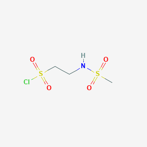 molecular formula C3H8ClNO4S2 B2359893 2-(Methanesulfonamido)ethanesulfonyl chloride CAS No. 1422428-84-9