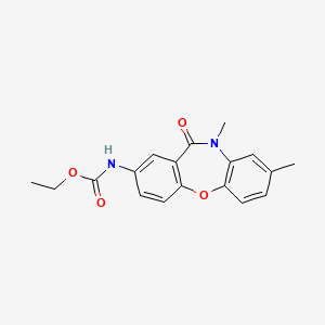 molecular formula C18H18N2O4 B2359909 Ethyl (8,10-dimethyl-11-oxo-10,11-dihydrodibenzo[b,f][1,4]oxazepin-2-yl)carbamate CAS No. 921919-02-0