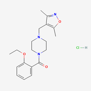 (4-((3,5-Dimethylisoxazol-4-yl)methyl)piperazin-1-yl)(2-ethoxyphenyl)methanone hydrochloride