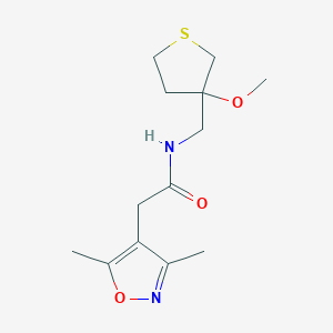 molecular formula C13H20N2O3S B2359917 2-(3,5-dimethylisoxazol-4-yl)-N-((3-methoxytetrahydrothiophen-3-yl)methyl)acetamide CAS No. 1797650-27-1
