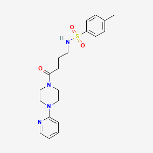 4-methyl-N-(4-oxo-4-(4-(pyridin-2-yl)piperazin-1-yl)butyl)benzenesulfonamide