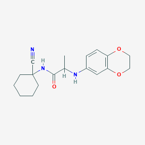 molecular formula C18H23N3O3 B2359933 N-(1-cyanocyclohexyl)-2-[(2,3-dihydro-1,4-benzodioxin-6-yl)amino]propanamide CAS No. 1252050-04-6