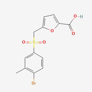 molecular formula C13H11BrO5S B2359937 Ácido 5-{[(4-Bromo-3-metilfenil)sulfonil]metil}furano-2-carboxílico CAS No. 1232781-62-2