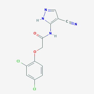 molecular formula C12H8Cl2N4O2 B235994 N-(4-cyano-1H-pyrazol-5-yl)-2-(2,4-dichlorophenoxy)acetamide 