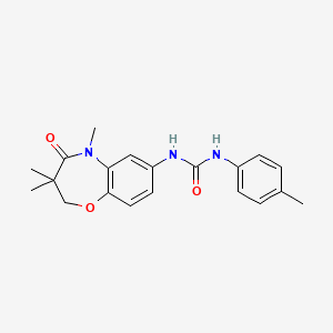 molecular formula C20H23N3O3 B2359950 1-(p-Tolyl)-3-(3,3,5-trimethyl-4-oxo-2,3,4,5-tetrahydrobenzo[b][1,4]oxazepin-7-yl)urea CAS No. 1171902-93-4