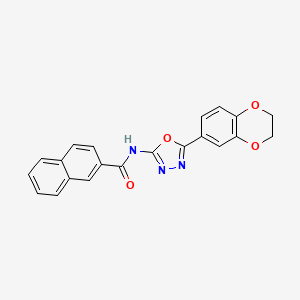 N-[5-(2,3-dihydro-1,4-benzodioxin-6-yl)-1,3,4-oxadiazol-2-yl]naphthalene-2-carboxamide