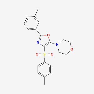 molecular formula C21H22N2O4S B2359956 4-(2-(m-Tolyl)-4-tosyloxazol-5-yl)morpholine CAS No. 309294-38-0