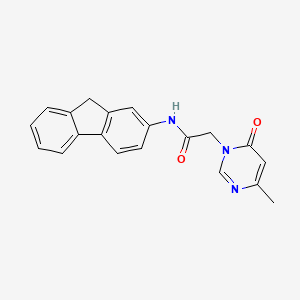 molecular formula C20H17N3O2 B2359959 N-(9H-fluoren-2-yl)-2-(4-methyl-6-oxopyrimidin-1(6H)-yl)acetamide CAS No. 1226449-62-2