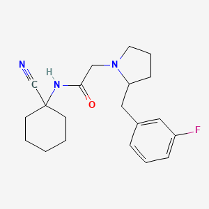 molecular formula C20H26FN3O B2359966 N-(1-Cyanocyclohexyl)-2-[2-[(3-fluorophenyl)methyl]pyrrolidin-1-yl]acetamide CAS No. 1947392-36-0