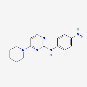 molecular formula C16H21N5 B2359967 N1-(4-甲基-6-(哌啶-1-基)嘧啶-2-基)苯-1,4-二胺 CAS No. 1706441-77-1