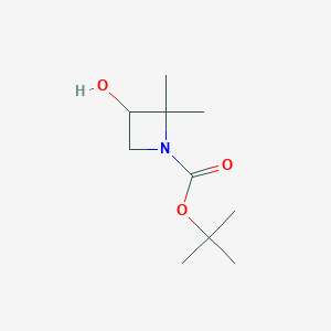 molecular formula C10H19NO3 B2359972 叔丁基-3-羟基-2,2-二甲基氮杂环丁烷-1-甲酸酯 CAS No. 2091328-15-1