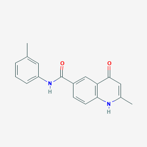 molecular formula C18H16N2O2 B2359980 4-hydroxy-2-methyl-N-(m-tolyl)quinoline-6-carboxamide CAS No. 940983-96-0