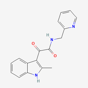 molecular formula C17H15N3O2 B2359989 2-(2-methyl-1H-indol-3-yl)-2-oxo-N-(pyridin-2-ylmethyl)acetamide CAS No. 852368-95-7