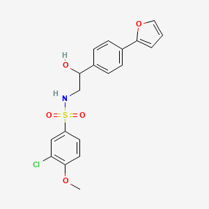 molecular formula C19H18ClNO5S B2360007 S-(3-chloro-4-methoxyphenyl)-2-[4-(furan-2-yl)phenyl]-2-hydroxyethane-1-sulfonamido CAS No. 2097889-08-0