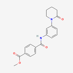 molecular formula C20H20N2O4 B2360008 Methyl 4-((3-(2-oxopiperidin-1-yl)phenyl)carbamoyl)benzoate CAS No. 1210486-82-0