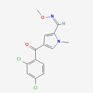 molecular formula C14H12Cl2N2O2 B2360011 4-(2,4-dichlorobenzoyl)-1-methyl-1H-pyrrole-2-carbaldehyde O-methyloxime CAS No. 338405-41-7
