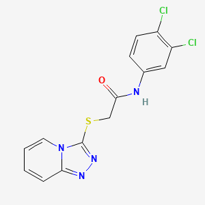 molecular formula C14H10Cl2N4OS B2360016 N-(3,4-dichlorophenyl)-2-([1,2,4]triazolo[4,3-a]pyridin-3-ylsulfanyl)acetamide CAS No. 379238-27-4