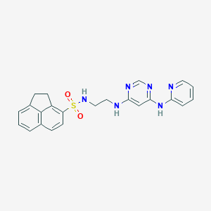 molecular formula C23H22N6O2S B2360035 N-(2-((6-(pyridin-2-ylamino)pyrimidin-4-yl)amino)ethyl)-1,2-dihydroacenaphthylene-3-sulfonamide CAS No. 1421468-10-1