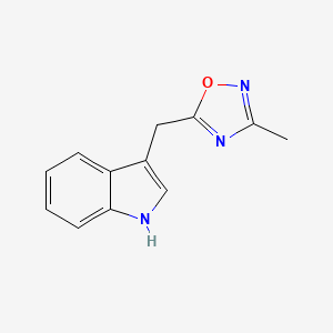 molecular formula C12H11N3O B2360069 3-[(3-甲基-1,2,4-噁二唑-5-基)甲基]-1H-吲哚 CAS No. 343966-69-8