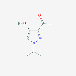 molecular formula C8H12N2O2 B2360071 1-(4-ヒドロキシ-1-イソプロピル-1H-ピラゾール-3-イル)エタノン CAS No. 1355228-97-5