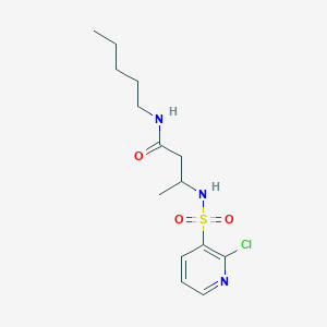 molecular formula C14H22ClN3O3S B2360072 3-(2-chloropyridine-3-sulfonamido)-N-pentylbutanamide CAS No. 1333848-63-7