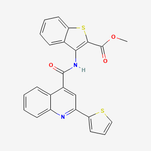 Methyl 3-(2-(thiophen-2-yl)quinoline-4-carboxamido)benzo[b]thiophene-2-carboxylate