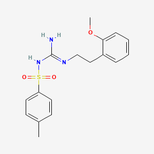 B2360080 N-(N-(2-methoxyphenethyl)carbamimidoyl)-4-methylbenzenesulfonamide CAS No. 869075-61-6