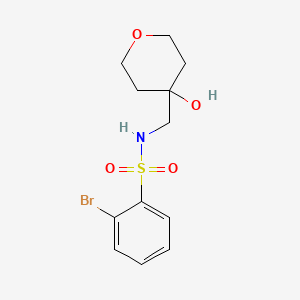 molecular formula C12H16BrNO4S B2360096 2-bromo-N-((4-hydroxytetrahydro-2H-pyran-4-yl)methyl)benzenesulfonamide CAS No. 1448043-69-3